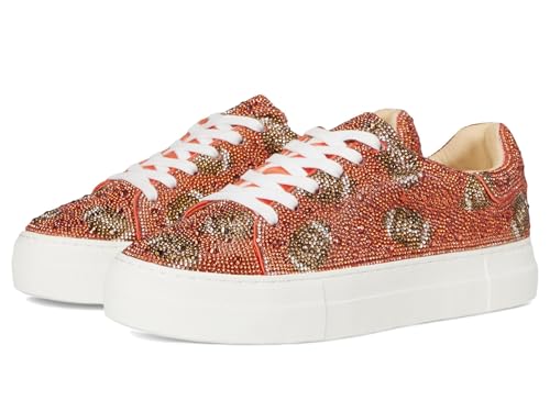 Basket orange femme Sidny Betsey Johnson motif football taille 39 chaussure basse tendance