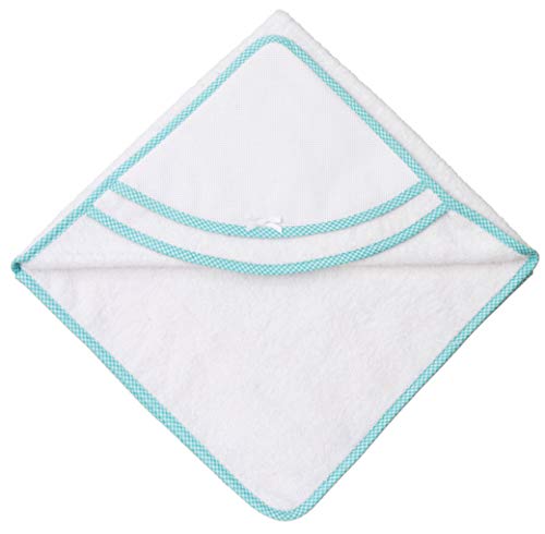 FILET AMN109V Albornoz Triangular para Bordar con Capucha, Verde, Talla única Unisex bebé