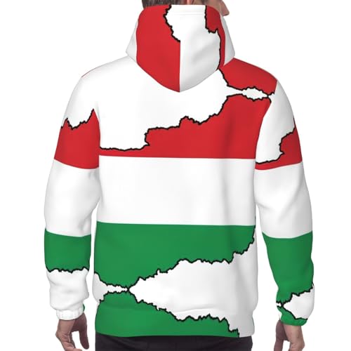 Sweat à capuche avec cordon de serrage et drapeau de la Hongrie