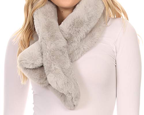 Écharpe fausse fourrure Sakkas chaude et confortable pour l'hiver