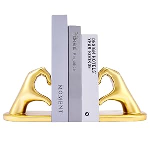 Xmeden Serce Złote Podpórki do Książek