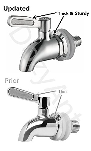 Dozyant Updated More Durable Beverage Dispenser Replacement Spigot,Stainless Steel Polished Finished, Water Dispenser Replacement Faucet, Fits Berkey And Other Gravity Filter Systems As Well #TOP2