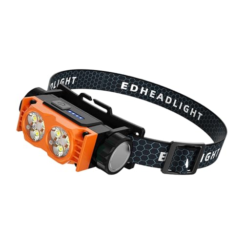 REElua Powerful Headlamps Motion Sensors Head Flashlights Portables Head Light for Outdoor Work Hiking Light Weight Rechargeable Torches