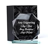ukgiftstoreonline Large Jade Glass Personalised 15cm Trophy