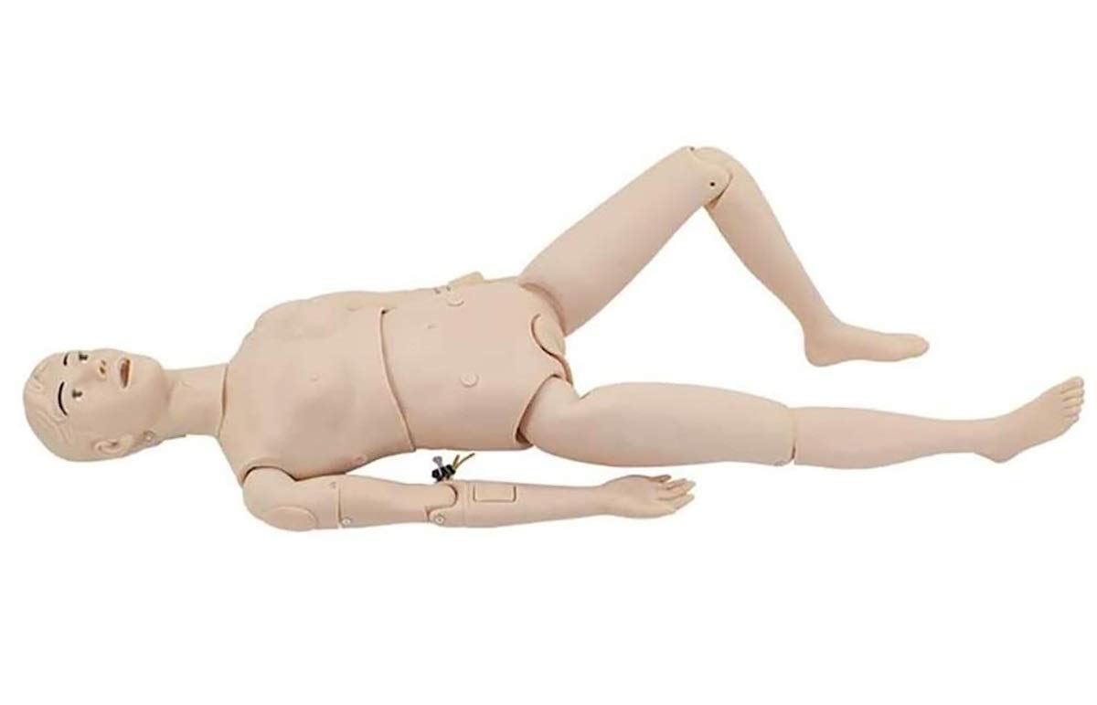Mannequin Humain de démonstration,Mannequin de Soins Infirmiers d'enseignement de Soins aux Patients en PVC Taille réelle 170Cm pour la Formation médicale en Soins Infirmiers, Homme, Femme