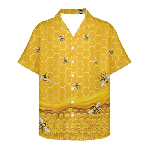 PinUp Angel Men's Short Sleeve Button Down Vintage Bowling Shirts Hawaiian Beach Shirt Summer Regular Fit Top