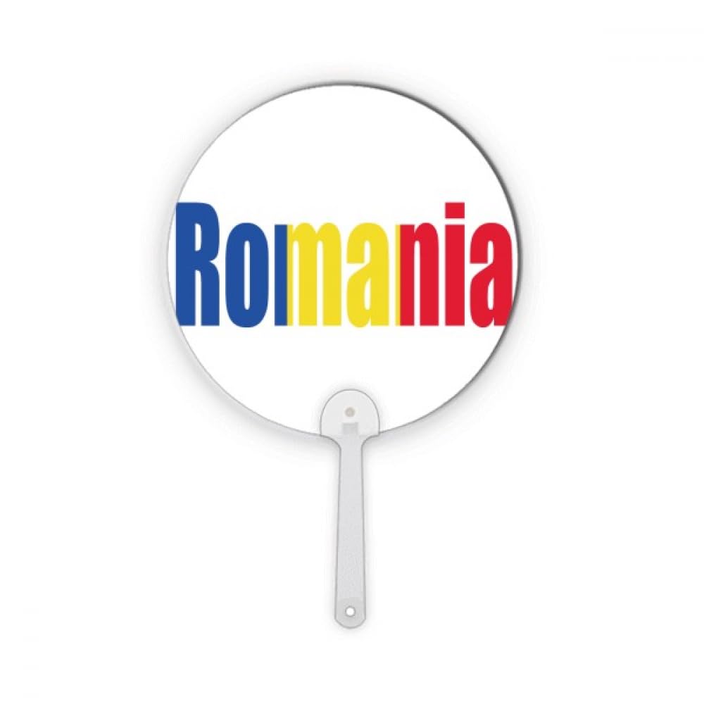 Drapeau de la Roumanie rond plastique no/no comme embellissement créatif durable