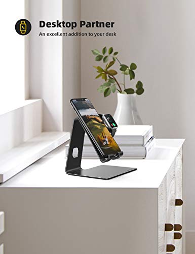 Lamicall Stand For Apple Watch Phone Holder 2 In 1 Desktop Stand Holder Charging Station Dock Compatible With Apple Watch Se Series 8/7/6/5/4/3/2 Ultra [Charging Cable Not Include] #TOP3