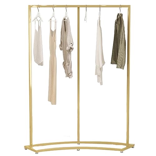 Présentoir de vêtements de mode moderne portant doré robuste