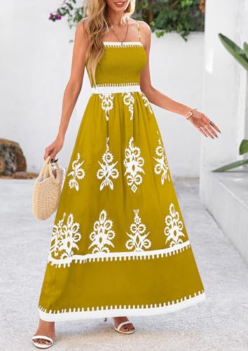 Image of PRETTYGARDEN Women's Summer Boho Maxi Dress Floral Sundresses