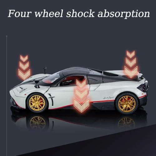 Image of Exclusive Alloy Metal Pull Back Die-Cast Car 1:24 Big Pagani Huayra Toy Car Diecast Metal Pullback Toy Car With Openable 6 Doors, Light Music Boys Gifts Toys(Design-72), Purple