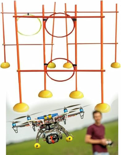 HOTAPEPU Drone Racing Obstacle Course,Drone Avoid Obstacles,Portable and Convenient Drone Racing League,for Unmanned Aerial Vehicles (UAVs),for Drones and Model Aircraft Training~/