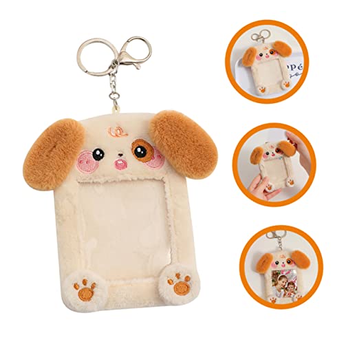 BESPORTBLE Cute Plush Animal Card Holder Keychain Visible Sleeve for Id Credit Bank Cards Lightweight Compact Design with Buckle for Easy Carry Multifunctional Protective Cover for Postcards4