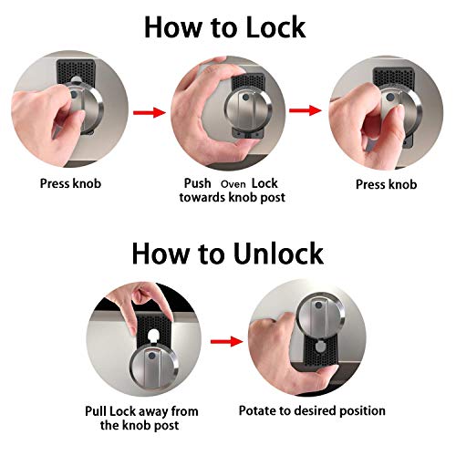 image for aukfa Baby Safety Gas Stove Knob Locks - Childproof and Pet Kitchen Ov