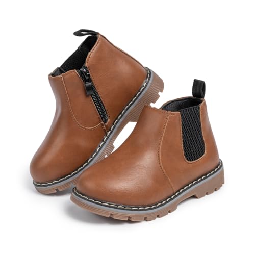 Find the Best Toddler Boots for Fall: Cozy & Stylish Options 11 Miamooi Toddler Girls Boys Combat Ankle Boots Little Kid Waterproof Outdoor Chelsea Fall Booties Leather Comfort Shoes (Toddler/Little Kid)