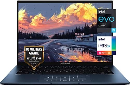 ASUS Newest Zenbook 14" 2.8K (2880 x 1800) 90Hz OLED Laptop, 12th Gen Core i5-1240P Processor (Beats i7-1185G7), Backlit Keyboard, Fingerprint Reader, Harman Kardon, Win 11 (8GB RAM | 1TB PCIe SSD)