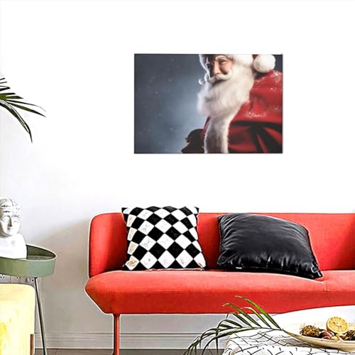 Toile Père Noël YoupO pour raviver un mur vide avec style sans cadre