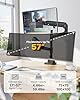 monTEK Dual Monitor Arm for 17-57” Ultrawide Screens, Holds up to 27 kg, Adjustable Gas Spring Arm with USB A/C, Heavy-Duty Vertical Stackable Monitor Stand, 75/100mm VESA Mount, Black #1