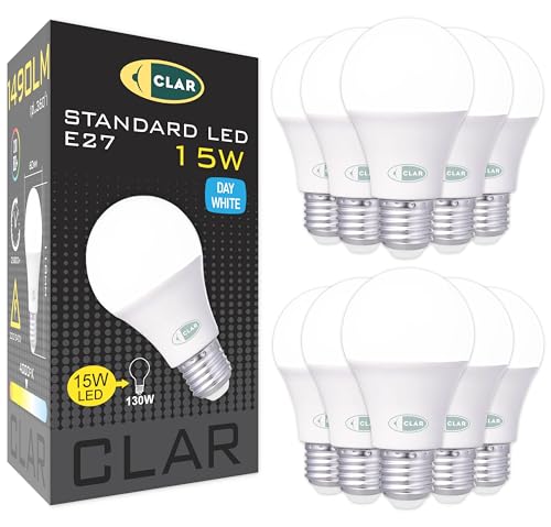 CLAR - Bombillas LED E27 15W, Luz Neutra 4000K,...