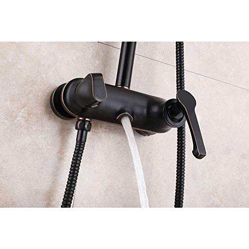 Robinet de bain cascade mural avec un ensemble de pommeau de douche - 6