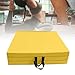 LICOME Folding Exercise Mat Gymnastics Balance Pad Aerobics Training Foldable With Carrying Handles PU Leather Pilates Pad Yoga Mat(Yellow)