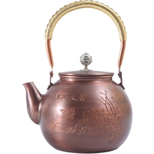 Théière en cuivre faite à main bouilloire vintage d'artisanat - 2