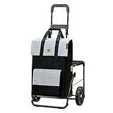 Andersen Shopper Komfort mit Sitz und 49 Liter Tasche Milla schwarz