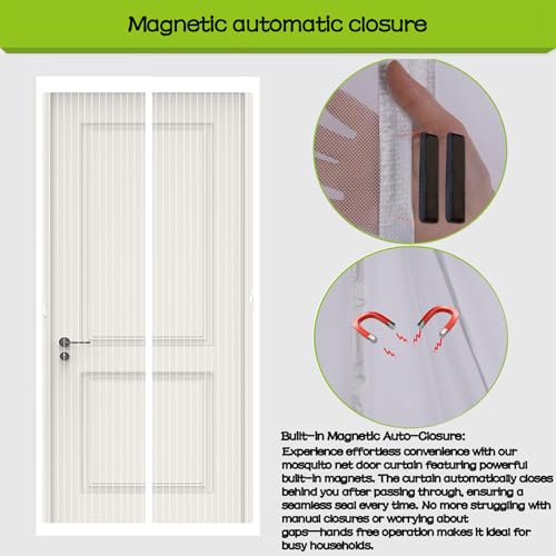 Moustiquaire double porte fenetre blanche pour le confort de bébé - 5