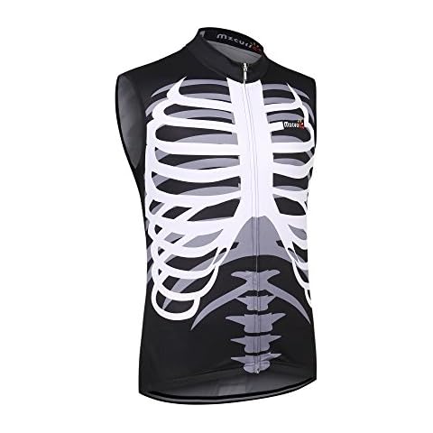 Mzcurse Women's MTB Bike Skeleton Windproof Sleeveless Vest Tops Zipper Elastic - black - XL Cover