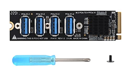 M.2 to 4-Ch Expander Moudle M2 to x4 riser Using con to 6 pci-express x1