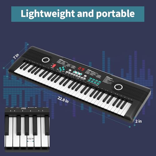 Vgrrbw P8 61 Keys Keyboard Piano, Electronic Digital Piano With Built-In Speaker Microphone thumb #5