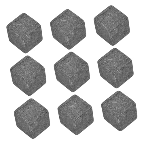 PRETYZOOM ウイスキー用再利用可能ストーンアイスキューブ 耐摩耗花崗岩製 飲料の味を保持し素早く冷却 収納ポーチ付き