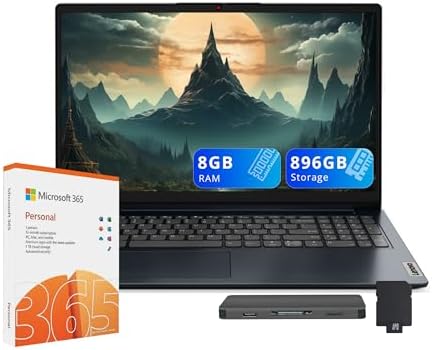 Lenovo IdeaPad 1 15,6 polegadas HD Laptop, Intel Celeron N4500, 8...