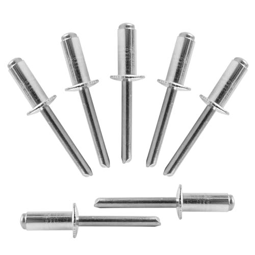 ALLCLEAN 75 Pcs 1/4" x 5/8" Aluminum Blind Rivets,6.4 x 16mm Pop Rivets,Aluminum Grip and Steel Mandrel by ALLCLEAN - Used condition - US$8.35