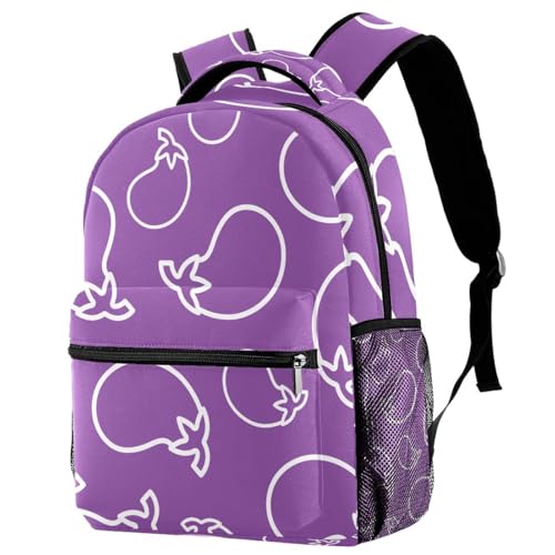 Sac à dos d'école 29.4x20x40cm multicolore imprimé légume amusant