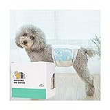 Einweg-Hundewindeln für Rüden, Größe M, weiche und bequeme Haustierwindeln für mittelgroße Hunde, Feuchtigkeitsanzeige, Taille 28–44 cm (Farbe: 20 Stück)