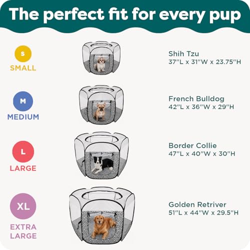 Image of FurHaven Portable Pet Playpen for Dogs & Cats,Extra Large Indoor Kitten Playpen -Mesh Sides,Foldable Dog-Playpen for Small Dogs,Pop Up Travel Dog Pen,X-Large,Pet Crate with Mesh Sides,Gray,(Pack of 2)