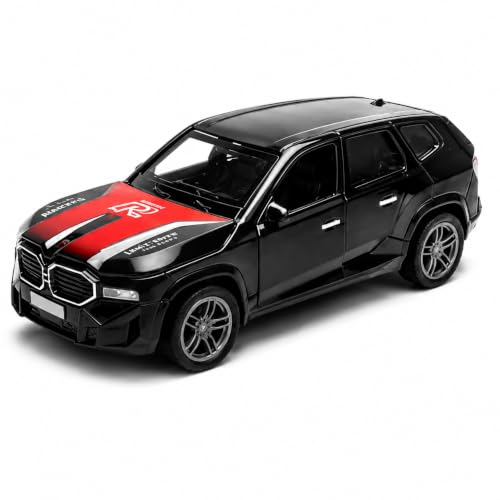 Image of Amisha Gift Gallery Diecast Toy Car for Kids 1:36 Scale XM Style SUV Toy, Alloy Metal Pull Back Vehicle with Opening Doors, Bonnet & Trunk, LED Lights & Sound Effects for Kids