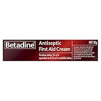 Betadine First Aid Cream, Treatment of Grazes and Minor Infections, Easy Application and Removal, 20g