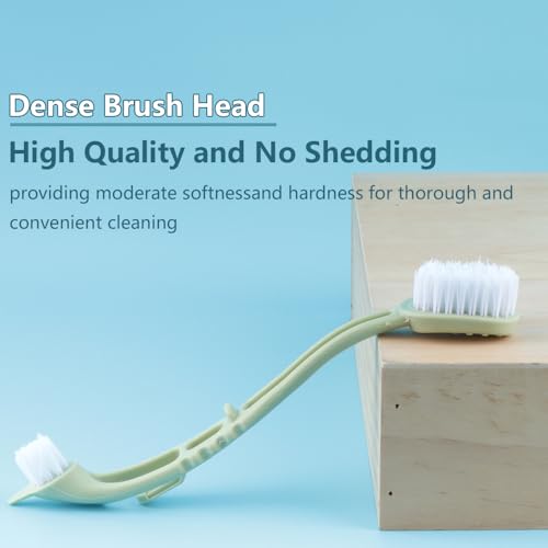 Image of DQITJ 3 Pack Bird Cage Cleaner with Two Brush Heads Long Handle Tool for Bird Parrot Cages Bird Perches Nests, BCBQ534
