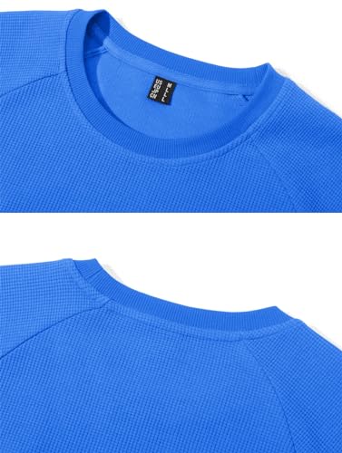 Lightweight Knitted Sweatshirts Mens Long Sleeve Crew Neck Hoodies Pullover Casual Fitting Knit Drawstring Sweater Tops4