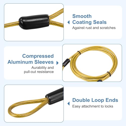 Cable de seguridad de 0.1" para proteger maletas y equipaje en estaciones 3
