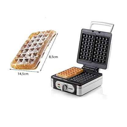 Waffeleisen 2 in 1 für extra dicke quadratische Waffeln (2,6 cm) und knusprige Waffeln inkl. Spatel – Bild 3