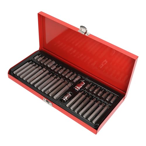 Conjunto de zócalo de bits hexagonal 40 pcs kit de zócalo de llave hexagonal de acero de alto carbono con caja de hierro para automóviles mecánicos para el hogar