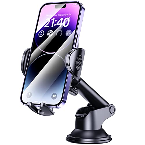 ORIbox Phone Mount for Car,Car Phone Holder Mount with Strong Suction Cup Dashboard Windshield Phone Mount Compatible with iPhone 14 13 12 11 Pro Max