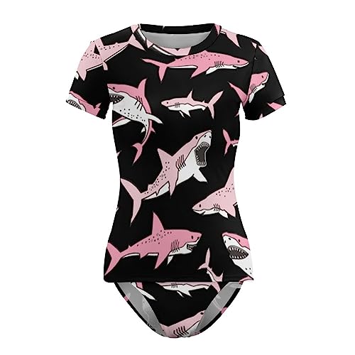 Bikini Shark Bathing Suit Women's Swimwear One-Piece Swimsuit Tummy Control Swimsuits L