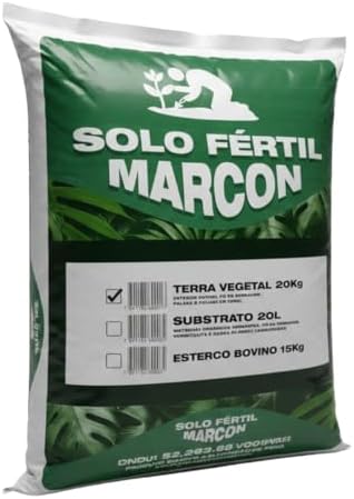 Terra Vegetal 20kg Orgânica Para Plantas Jardins Horta E Vasos