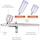 Vanwoke Airbrush Kit,Multifunktions Airbrush Set,Tragbares Handheld Pistole Spritzpistole Set 30PSI mit der Düse 0,3 mm für Modellbau Färbung, Malen, Tattoo, Nail Art, Mode, Make up, Kuchendekoration