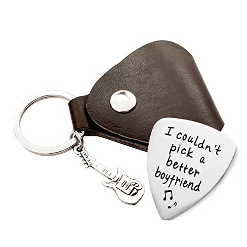MaySunset Médiator de guitare en acier inoxydable avec inscription « I Couldn’t Pick A Better Boyfriend »,Cadeau idéal… - Les Beatles, Paul McCartney, John Lennon, RIngo Starr, George Harrison MaySunset Médiator de guitare en acier inoxydable avec inscription « I Couldn't Pick A Better Boyfriend »,Cadeau idéal…