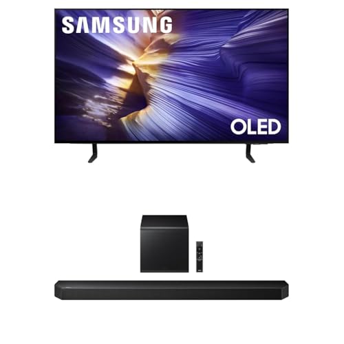 Image of Samsung 42-Inch Class OLED S90F 4K Smart TV (2025 Model) NQ4 AI Gen3 Processor, 4K AI Upscaling Pro Q800F 5.1.2ch Q Series Soundbar + Subwoofer, Wireless Dolby Atmos (HW-Q800F, 2025)